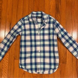 Place Blue and White Plaid Button Down Shirt
